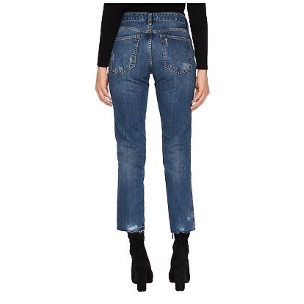 NWT Free people distressed raw hem boyfriend jeans - Picture 3 of 8